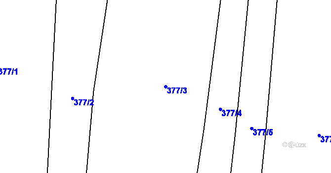 Parcela st. 377/3 v KÚ Jankov, Katastrální mapa