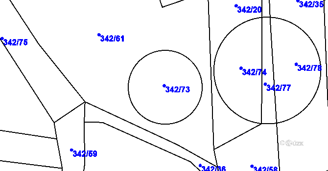 Parcela st. 342/73 v KÚ Jankov, Katastrální mapa
