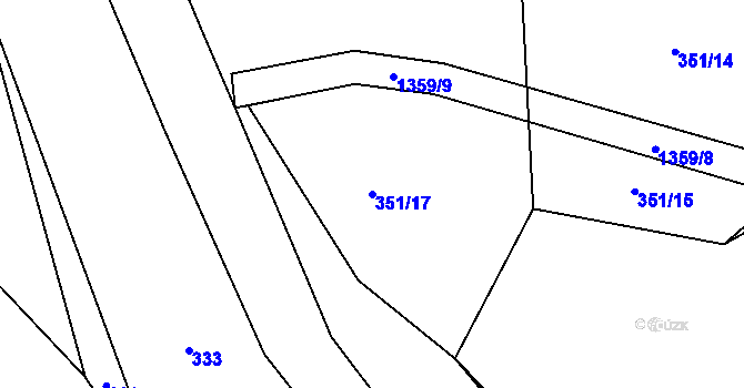 Parcela st. 351/17 v KÚ Jankovská Lhota, Katastrální mapa