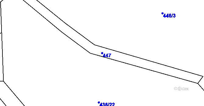 Parcela st. 447 v KÚ Pičín u Jankova, Katastrální mapa