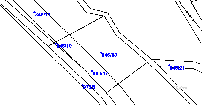 Parcela st. 846/18 v KÚ Čakovec, Katastrální mapa