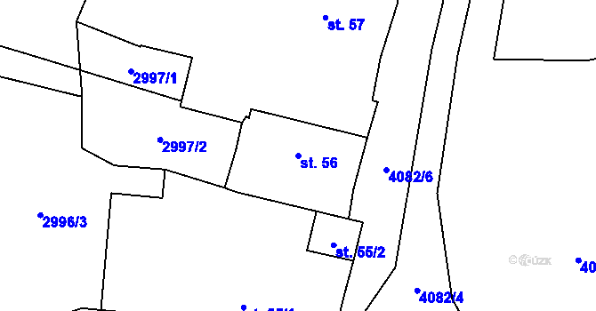 Parcela st. 56 v KÚ Holašovice, Katastrální mapa