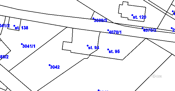 Parcela st. 94 v KÚ Holašovice, Katastrální mapa