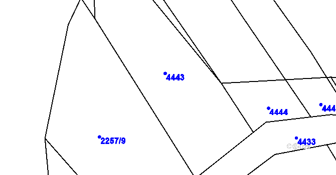 Parcela st. 2253/4 v KÚ Holašovice, Katastrální mapa
