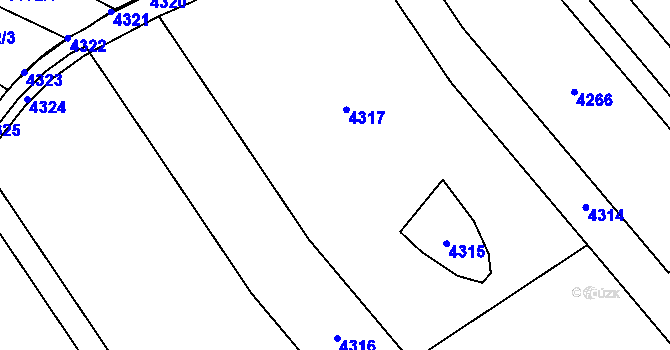Parcela st. 3287/1 v KÚ Holašovice, Katastrální mapa