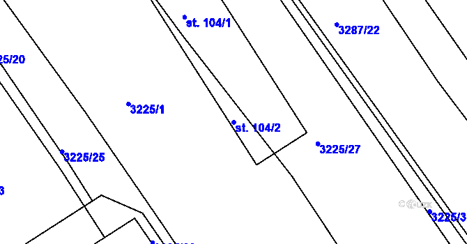 Parcela st. 104/2 v KÚ Holašovice, Katastrální mapa