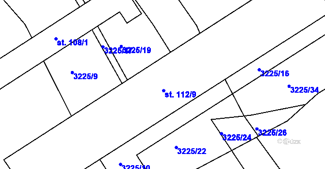 Parcela st. 112/6 v KÚ Holašovice, Katastrální mapa