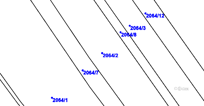 Parcela st. 2064/2 v KÚ Holašovice, Katastrální mapa