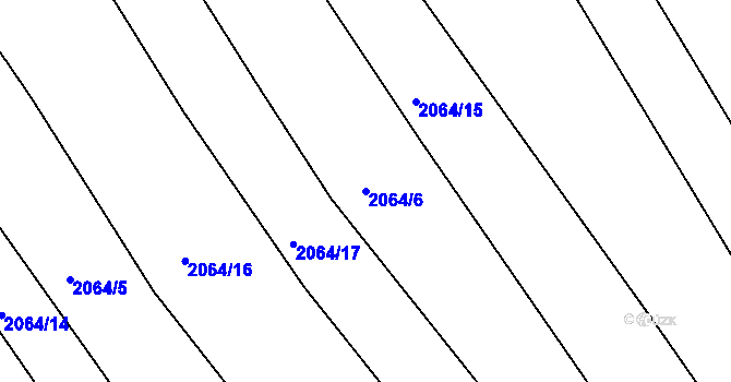 Parcela st. 2064/6 v KÚ Holašovice, Katastrální mapa