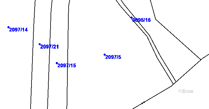 Parcela st. 2097/5 v KÚ Holašovice, Katastrální mapa