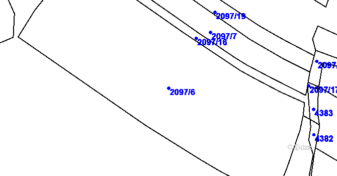 Parcela st. 2097/6 v KÚ Holašovice, Katastrální mapa