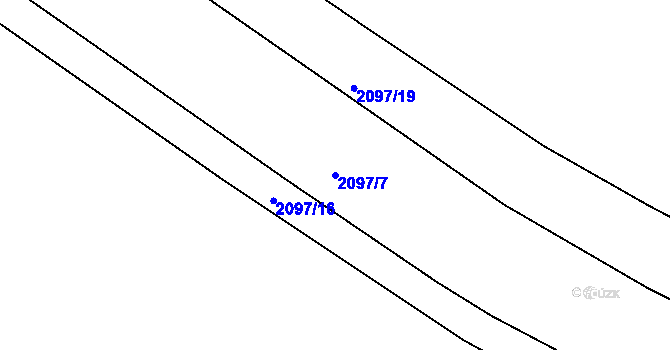 Parcela st. 2097/7 v KÚ Holašovice, Katastrální mapa