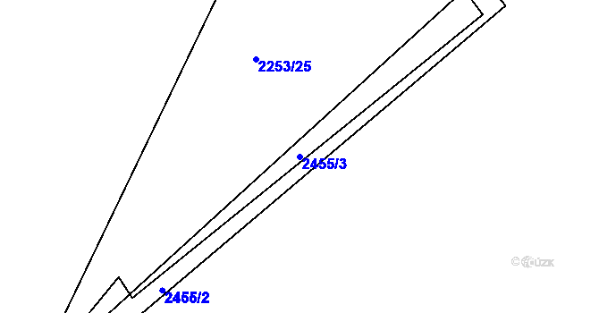 Parcela st. 2455/3 v KÚ Holašovice, Katastrální mapa