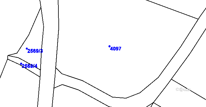 Parcela st. 2709/1 v KÚ Holašovice, Katastrální mapa
