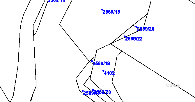 Parcela st. 2709/3 v KÚ Holašovice, Katastrální mapa