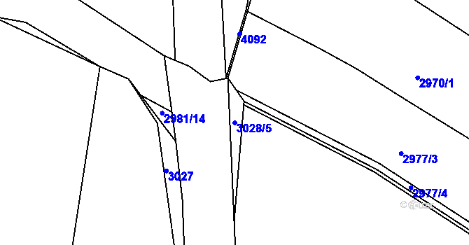 Parcela st. 3028/5 v KÚ Holašovice, Katastrální mapa