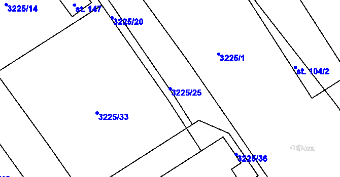 Parcela st. 3225/25 v KÚ Holašovice, Katastrální mapa