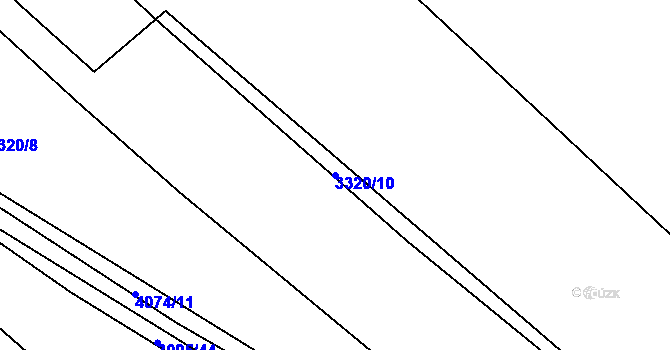 Parcela st. 3320/10 v KÚ Holašovice, Katastrální mapa