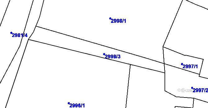 Parcela st. 2998/3 v KÚ Holašovice, Katastrální mapa
