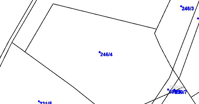 Parcela st. 246/4 v KÚ Seník, Katastrální mapa