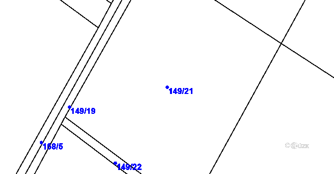 Parcela st. 149/21 v KÚ Janoslavice, Katastrální mapa