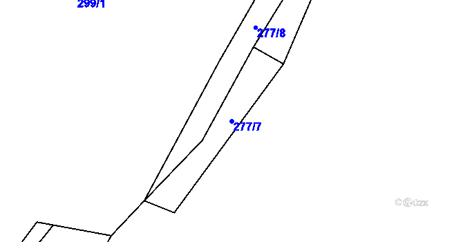 Parcela st. 277/7 v KÚ Janoušov, Katastrální mapa