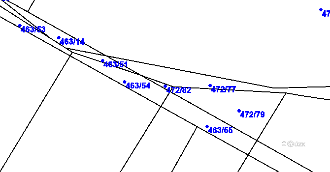 Parcela st. 472/82 v KÚ Janov, Katastrální mapa