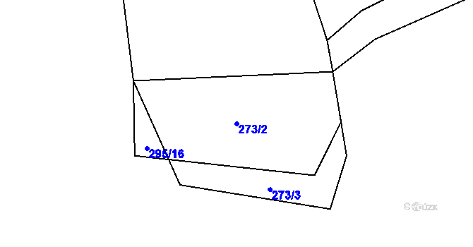 Parcela st. 273/2 v KÚ Janov u Mladé Vožice, Katastrální mapa