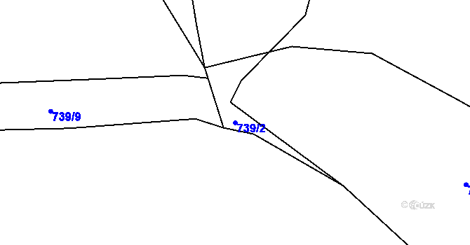 Parcela st. 739/2 v KÚ Janov u Mladé Vožice, Katastrální mapa