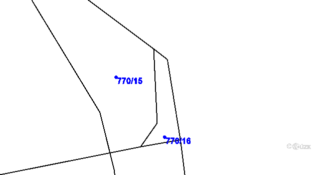 Parcela st. 756/2 v KÚ Janov u Mladé Vožice, Katastrální mapa
