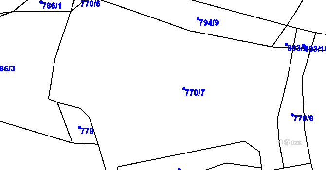 Parcela st. 778/1 v KÚ Janov u Mladé Vožice, Katastrální mapa