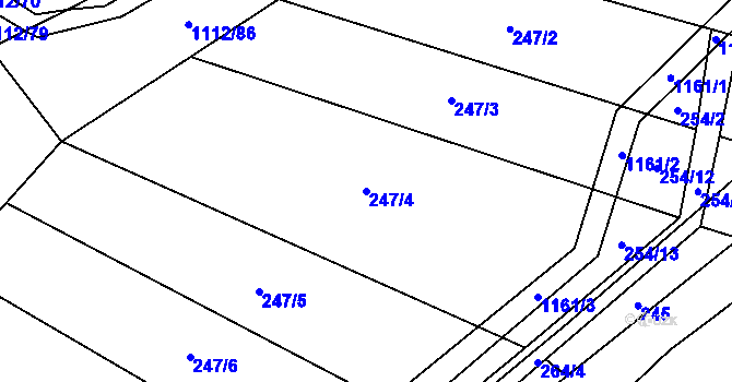Parcela st. 247/4 v KÚ Janov u Mladé Vožice, Katastrální mapa