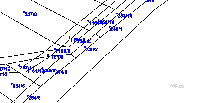 Parcela st. 264/1 v KÚ Janov u Mladé Vožice, Katastrální mapa