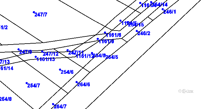 Parcela st. 264/5 v KÚ Janov u Mladé Vožice, Katastrální mapa