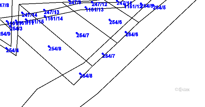 Parcela st. 264/7 v KÚ Janov u Mladé Vožice, Katastrální mapa