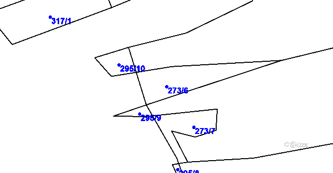 Parcela st. 273/6 v KÚ Janov u Mladé Vožice, Katastrální mapa
