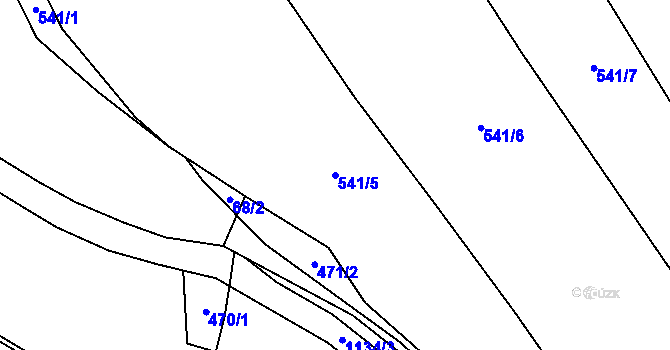 Parcela st. 541/5 v KÚ Janov u Mladé Vožice, Katastrální mapa