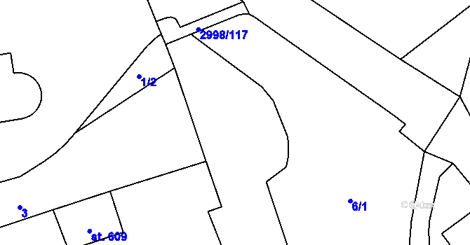 Parcela st. 6/6 v KÚ Janov u Litomyšle, Katastrální mapa