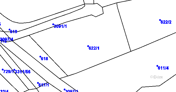 Parcela st. 622/1 v KÚ Janov u Litomyšle, Katastrální mapa
