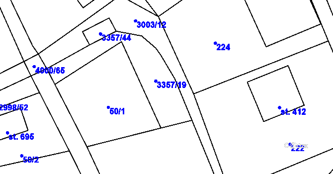 Parcela st. 3003/10 v KÚ Janov u Litomyšle, Katastrální mapa