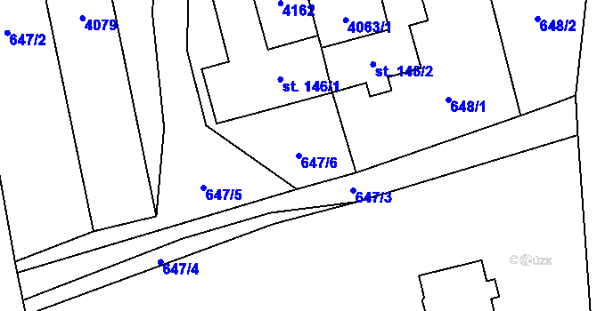 Parcela st. 647/6 v KÚ Janov u Litomyšle, Katastrální mapa