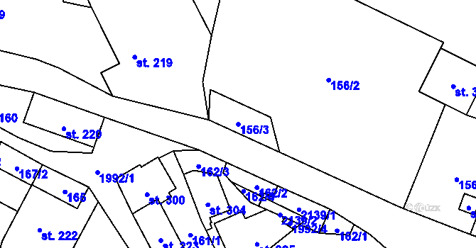 Parcela st. 156/3 v KÚ Janov u Krnova, Katastrální mapa