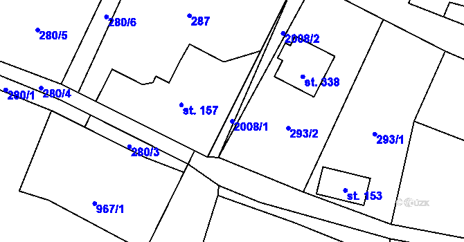 Parcela st. 2008/1 v KÚ Janov u Krnova, Katastrální mapa