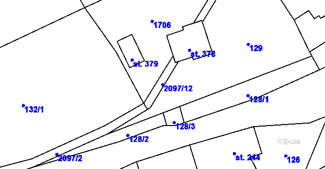 Parcela st. 2097/12 v KÚ Janov u Krnova, Katastrální mapa