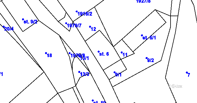 Parcela st. 6 v KÚ Janov u Krnova, Katastrální mapa