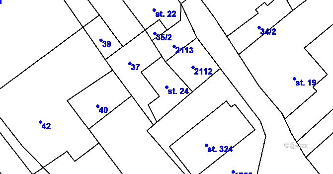 Parcela st. 24 v KÚ Janov u Krnova, Katastrální mapa