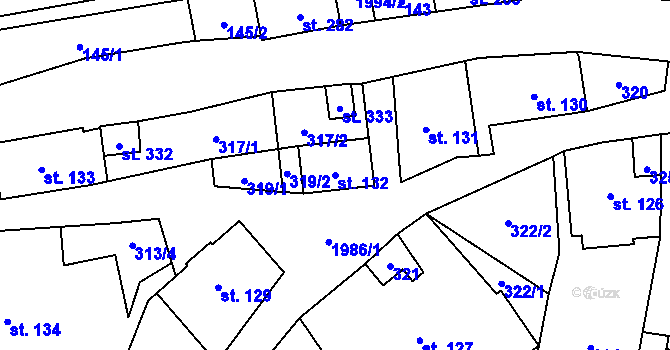 Parcela st. 132 v KÚ Janov u Krnova, Katastrální mapa