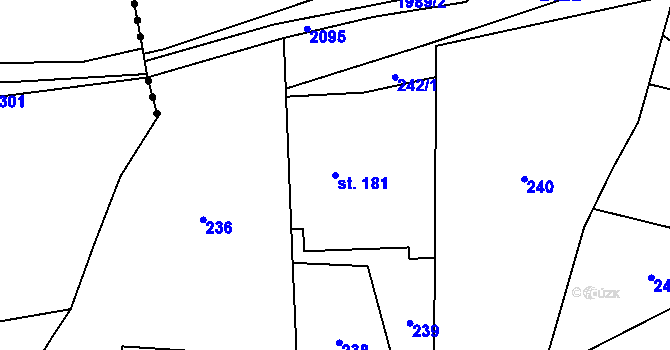 Parcela st. 181 v KÚ Janov u Krnova, Katastrální mapa