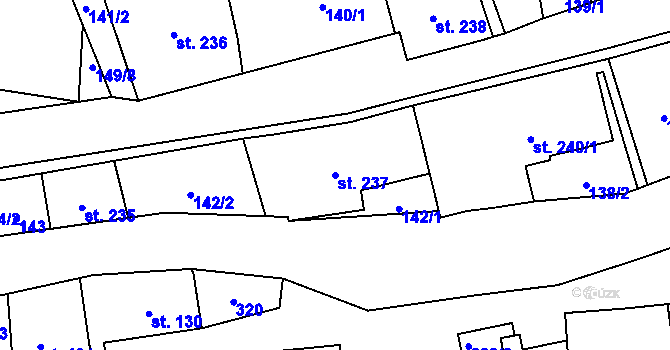 Parcela st. 237 v KÚ Janov u Krnova, Katastrální mapa