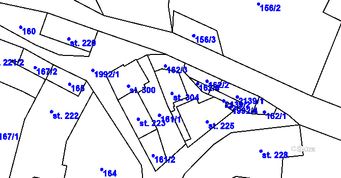 Parcela st. 304 v KÚ Janov u Krnova, Katastrální mapa